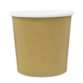 Tarrina de Cartón Kraft con Borde Blanco 750ml Ø11,9cm (25 Uds)