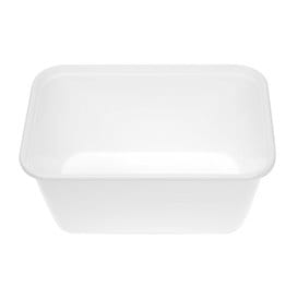 Tarrina Rectangular PP Blanca con Tapa 1.000ml 17,3x11,9cm (500 Uds)
