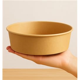 Ensaladera Cartón Kraft 1.300ml Ø18,5cm (50 Uds)