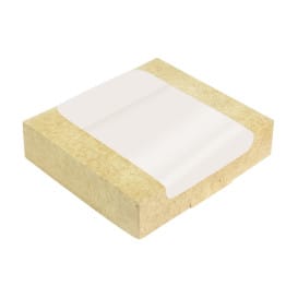 Envase de Cartón Cuadrado PackiPack Vision Kraft 14x14x5cm (50 Uds)