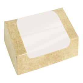 Envase de Cartón Rectangular PackiPack Vision Kraft 25x18x7cm (X Uds)