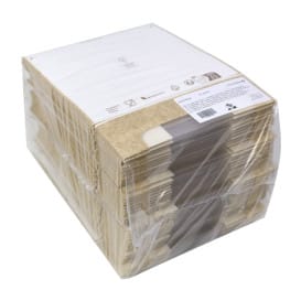 Envase de Cartón Cuadrado PackiPack Vision Kraft 20x20x6cm (50 Uds)