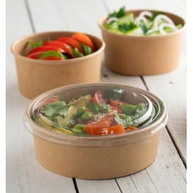 Tapa PET para Tarrina 370/550ml Ø11,5cm (50 Uds)