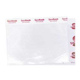 Bolsa PE y Papel Reutilizable Solapa Adhesiva Sacofresh Roja 30x36cm (1.000 Uds)