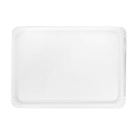 Bandeja de Cartón Rectangular Blanca 25x34cm (50 Uds)