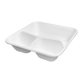 Envase de Caña de Azúcar 3C 23x23x5,5cm (50 Uds)