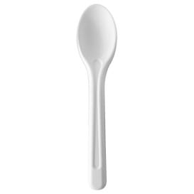 Cuchara de Fibra Moldeada Blanca 16cm (1.000 Uds)