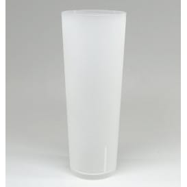 Vaso de Tubo Reutilizable Durable PP "Frost" 330ml (10 Uds)