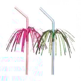 Pajita Flexible con Palmeras  Ø5mm 23cm 