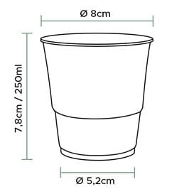 Vaso Compostable PLA Transparente NaturGo 250ml (50 Uds)