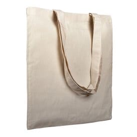 Bolsa Algodón Asa Larga Beige 38x42cm (25 Uds)