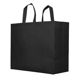 Bolsa Tela TNT PREMIUM Grande Negra 45+20x40cm (25 Uds)