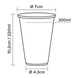 Vaso de Plástico PP Blanco 220ml (100 Uds)