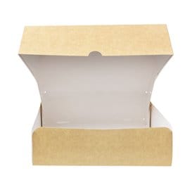 Caja Pastelería de Cartón Kraft 20,4x15,8x6cm 1kg (260 Uds)
