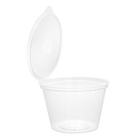 Tarrina Redonda Bisagra PP Transparente 120ml (50 Uds)