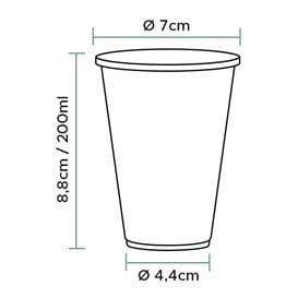 Vaso de Plástico PP Reutilizable Blanco 200ml (3.000 Uds)