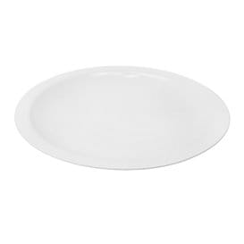 Plato Duro Reutilizable PP Llano Blanco "Round" Ø18,5cm (600 Uds)
