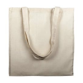 Bolsa Algodón Asa Larga Beige 38x42cm (1 Ud)