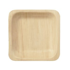 Plato de Madera Cuadrado 10,5x10,5cm (25 Uds)