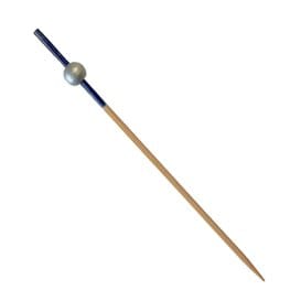 Pincho de Bambú Azul/Plata 10cm (100 Uds)