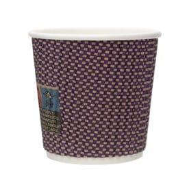 Vaso Cartón Rizado Kraft 4Oz/110ml Ø6,2cm (25 Uds)
