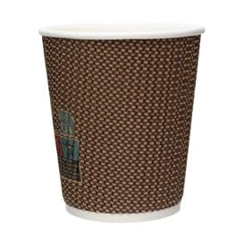 Vaso Cartón Rizado Kraft 8Oz/230ml Ø8,0cm (25 Uds)