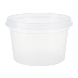 Envase de Plástico PP “Deli Range” Transparente con Tapa 480ml (40 Uds)