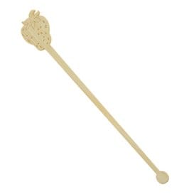 Agitador de Bambú Fresa para Bebida 14cm (600 Uds)