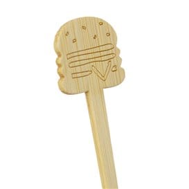 Pincho de Bambú Hamburguesa 12cm (600 Uds)