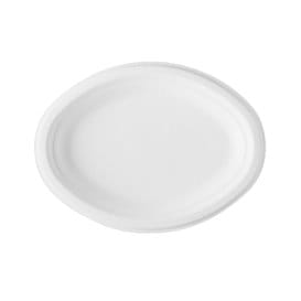 Bandeja Caña de Azúcar Bagazo Blanco 25,4x17,5 cm (50 Uds)