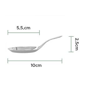 Cucharita Plástico para Salsas Plateada 10 cm (50 uds)