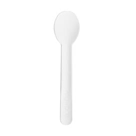 Cucharilla de Cartón Rígido Blanco 13cm (50 Uds)