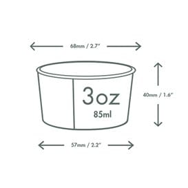 Tarrina de Cartón para Helado 4Oz/114ml (50 Uds)