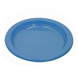 Plato de Plástico PS Reutilizable Llano Azul Oscuro Ø220mm (300 Uds)