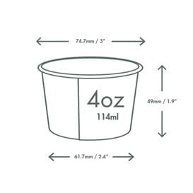 Tarrina de Cartón para Helado 6Oz/170ml (50 Uds)