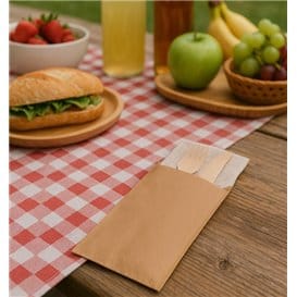 Sobre Portacubiertos Kraft 9x24cm (1.000 Uds)