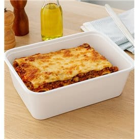Envase Rectangular PP Blanca 750ml 17x11,5x6,4cm (25 Uds)