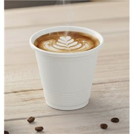 Vaso de Plástico PP Reutilizable Blanco 80ml (50 Uds)
