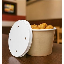 Cubo de Cartón Kraft con Tapa 1750ml (25 Uds)