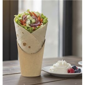 Vaso Cartón Kraft para Fritos y Wraps Ø8,1x11,5cm (1.320 Uds)
