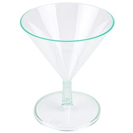 Copa de Plastico Verde Transparente 65ml (12 Uds)