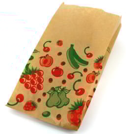 Bolsa Kraft para Fruta 14+7x28cm 