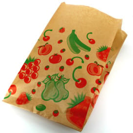 Bolsa Kraft para Fruta 22+12x36cm 