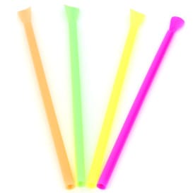Pajita Cuchara Recta 4 colores Ø6mm 20cm
