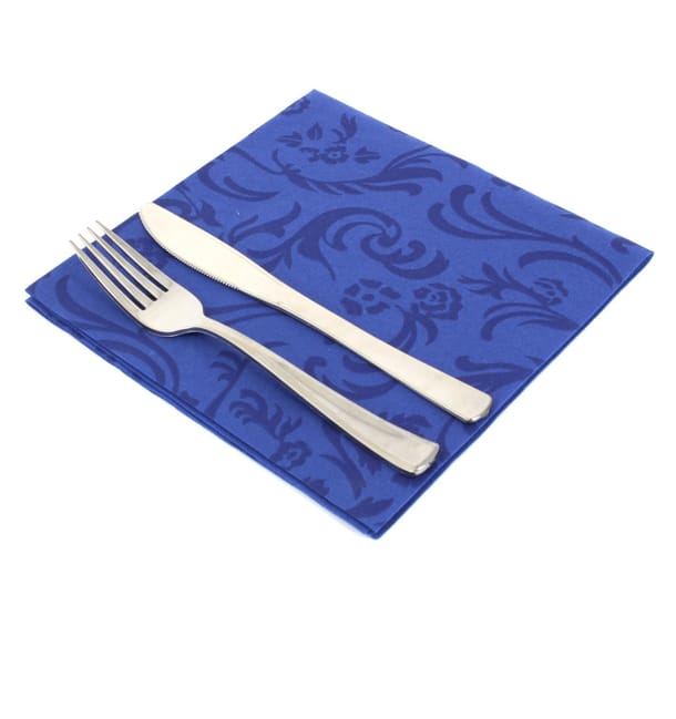 Servilleta Damascato Airlaid Azul 40x40cm Servilleta Damascato Airlaid Azul 40x40cm
