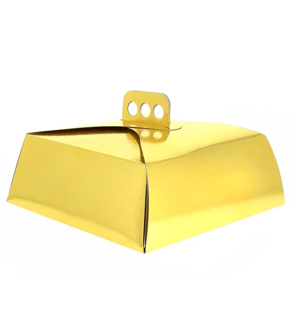 Caja de cartón para Tartas Oro 34x34x10 cm Caja de cartón para Tartas Oro 34x34x10 cm