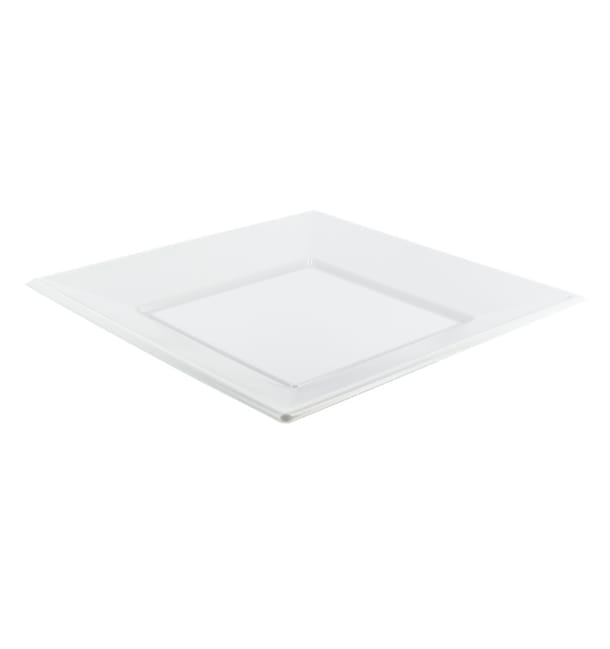 Plato de Plastico Llano Cuadrado Blanco 170mm Plato de Plastico Llano Cuadrado Blanco 170mm