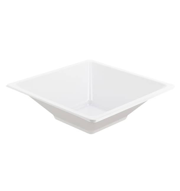 Bol de Plastico Cuadrado Blanco 120x120x40mm Bol de Plastico Cuadrado Blanco 120x120x40mm