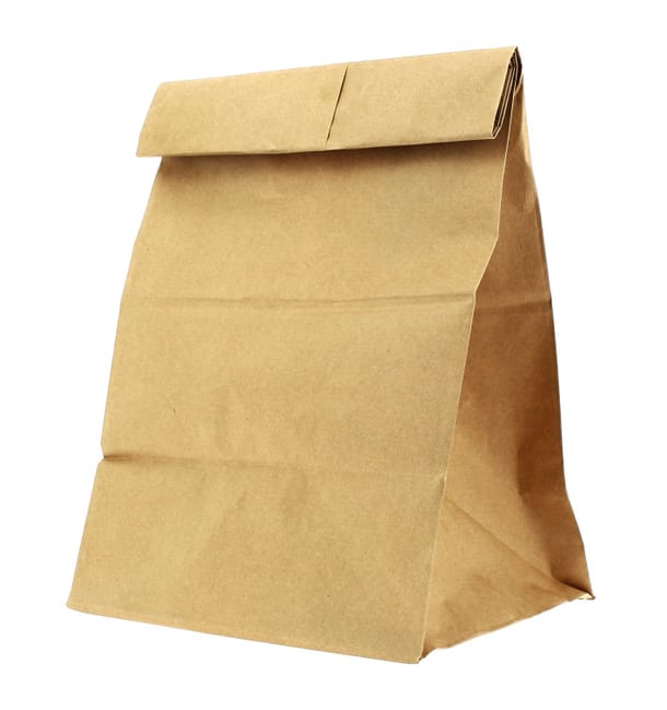 Bolsa de Papel Sin Asas Kraft 25+15x43cm Bolsa de Papel Sin Asas Kraft 25+15x43cm