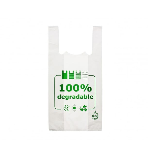 Bolsa Plastico Camiseta 100% Degradable 30x40cm 